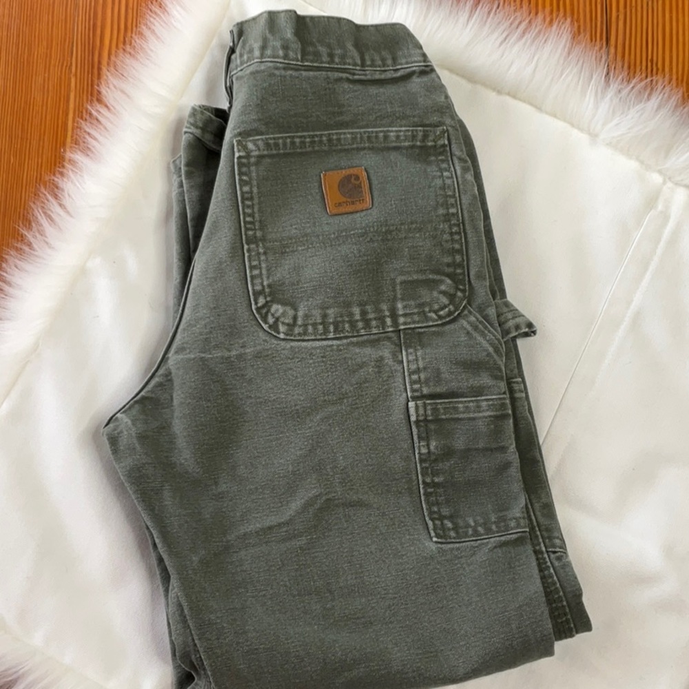 Carhartt Olive Green Kids Utility Pants